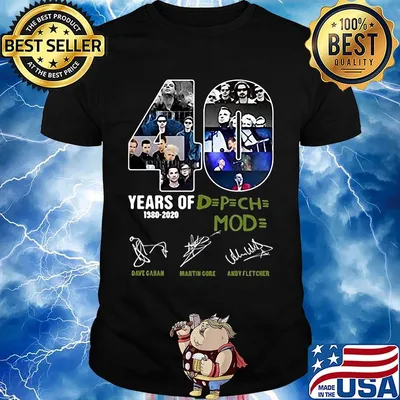 40 years of 1980 2020 depeche mode members signatures shirt