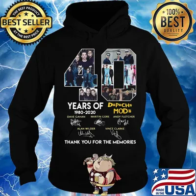 40 years of 1980 2020 depeche mode thank you for the memories signatures s Hoodie
