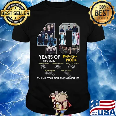 40 years of 1980 2020 depeche mode thank you for the memories signatures shirt