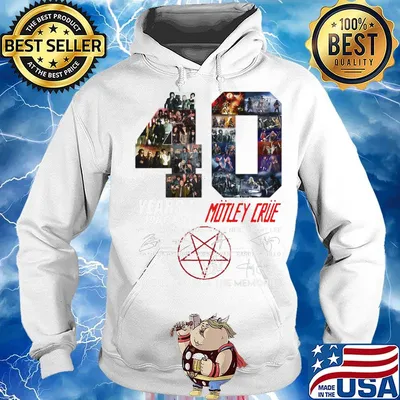 40 years of 1981 2021 motley crue thank you for the memories signatures s Hoodie