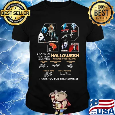 42 years of 1978 2020 10 moves halloween thank you for the memories signatures shirt