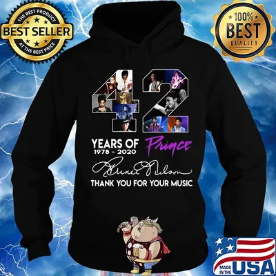 42 years of 1978 2020 frince thank you for the memories signature s Hoodie