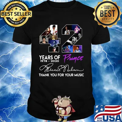 42 years of 1978 2020 frince thank you for the memories signature shirt