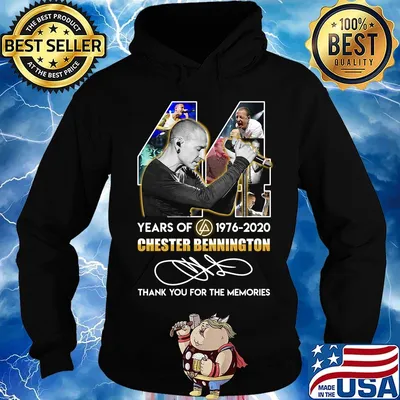 44 years of 1976 2020 chester bennington thank you for the memories signature s Hoodie