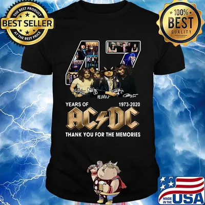 47 years of 1973-2020 AC DC Thank you for the memories signature shirt