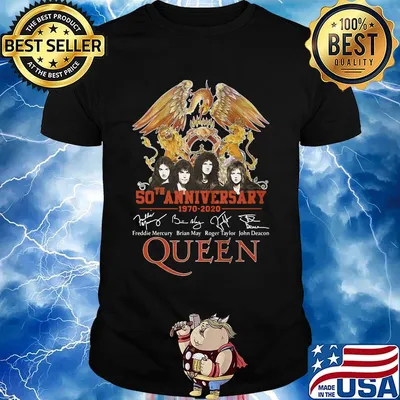 50th anniversary 1970 2020 queen band signatures shirt