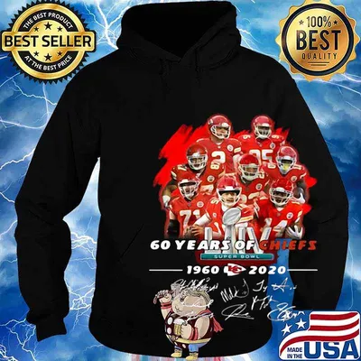 60 years of kansas city chiefs 1960 2020 signatures s Hoodie
