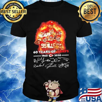 60 years of kansas city chiefs 1960 2020 signatures shirt