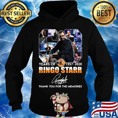 63 years of 1957 2020 ringo starr thank you for the memories signature s Hoodie