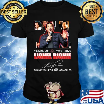 71 years of 1949 2020 lionel richie thank you for the memories signature shirt