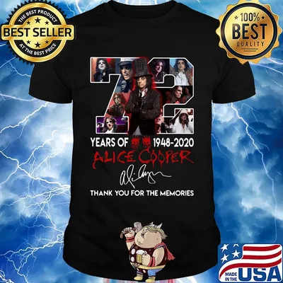 72 years of 1948 2020 alice cooper thank you for the memories signature shirt