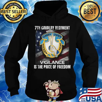 7th cavalry regiment vigilance is the price of freedom american flag independence day s Hoodie