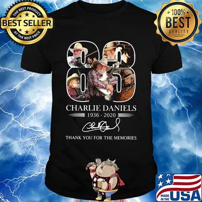 83 charlie daniles 1936 2020 thank you for the memories signature shirt