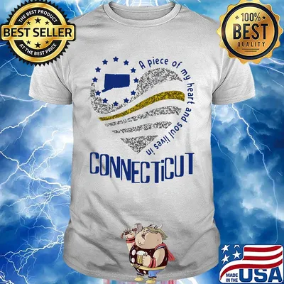 A piece of my heart and soul lives in Connecticut Map shirt