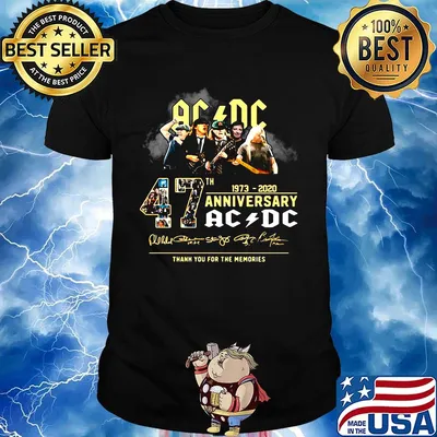 AC DC 47th 1973-2020 anniversary thank you for the memories shirt
