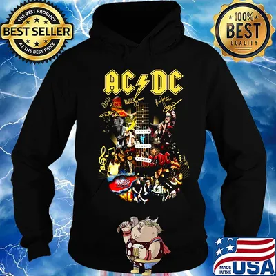 AC DC Picture Guitar signature s Hoodie