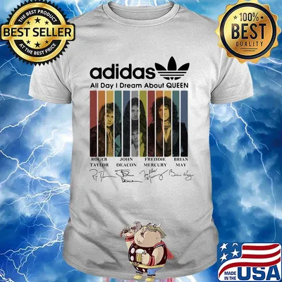 Adidas All day I dream about Queen Band Signatures shirt