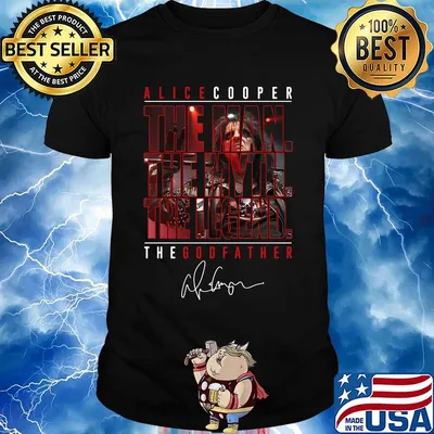 Alice cooper the man the myth the legend the godfather signature shirt