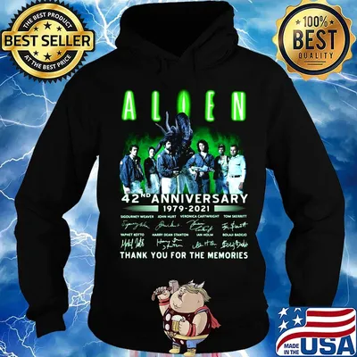 Alien 42nd anniversary 1979 2021 thank you for the memories signatures s Hoodie
