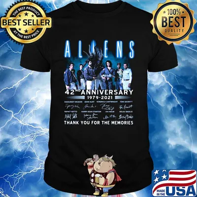 Aliens 42nd anniversary 1979 2020 thank you for the memories signatures shirt