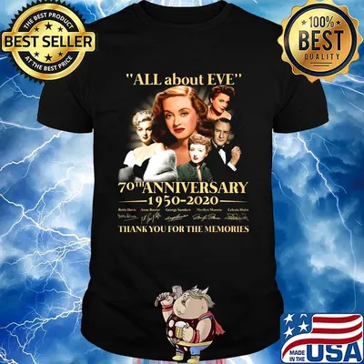 All about eve 70th anniversary 1950 2020 thank you for the memories signatures shirt