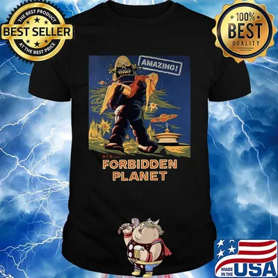 Amazing forbidden planet cartoon shirt