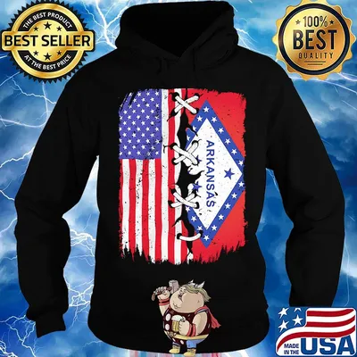 American and arkansas flag independence day s Hoodie