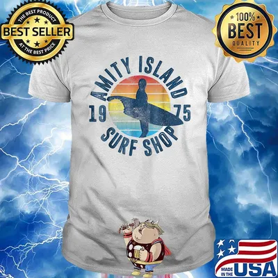 Amity Is Land Surf Shop 1975 Vintager Retro Shirt