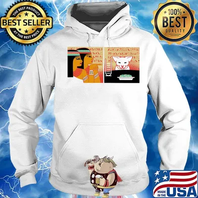 Ancient egypt cat eating rice s Hoodie