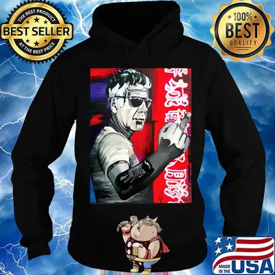 Anthony bourdain fuck middle finger art s Hoodie