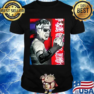 Anthony bourdain fuck middle finger art shirt