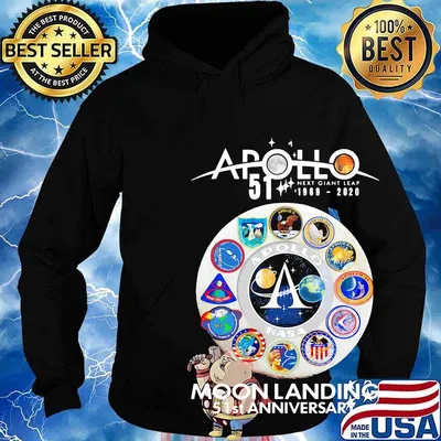 Apollo 51 next giant leap 1969 2020 moonlanding 51st anniversary s Hoodie