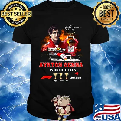 Ayrton senna world titles champions signature shirt
