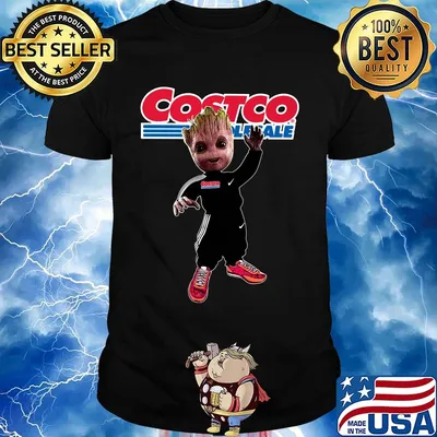 Baby groot costco wholesale logo shirt
