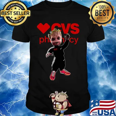 Baby groot cvs pharmacy logo shirt