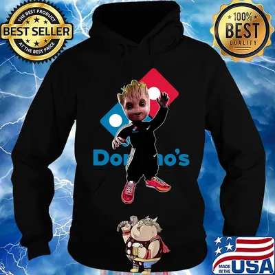 Baby groot domino's logo s Hoodie