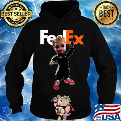 Baby groot fedex logo s Hoodie