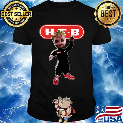 Baby groot heb logo shirt
