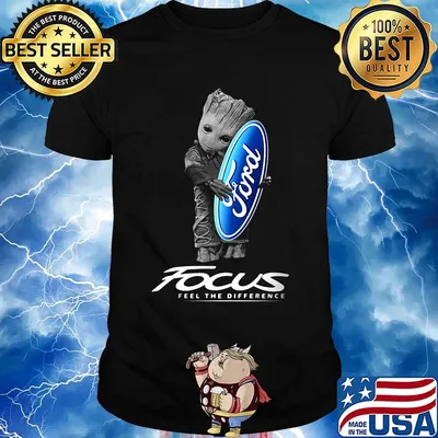 Baby groot hug ford logo focus feel the difference shirt