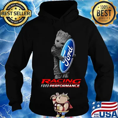Baby groot hug ford logo racing ford performance s Hoodie