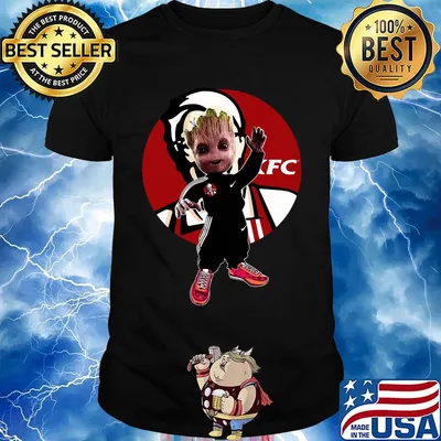 Baby groot kfc logo shirt