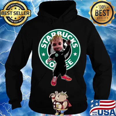 Baby groot starbucks coffee logo s Hoodie