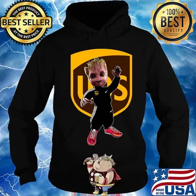 Baby groot ups logo s Hoodie