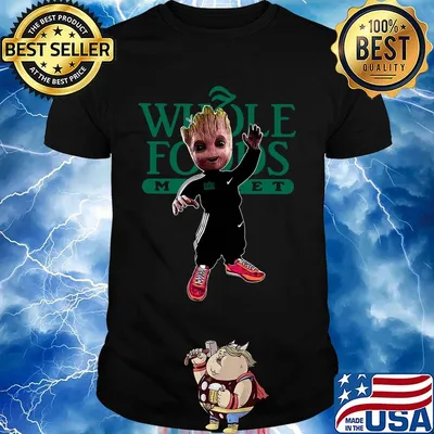 Baby groot whole foods market shirt