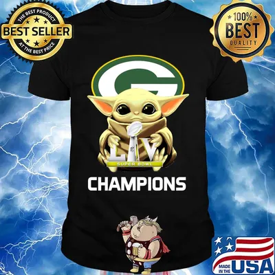 Baby yoda green bay packers super champions shirt