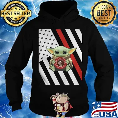 Baby Yoda hug Chipotle American flag s Hoodie