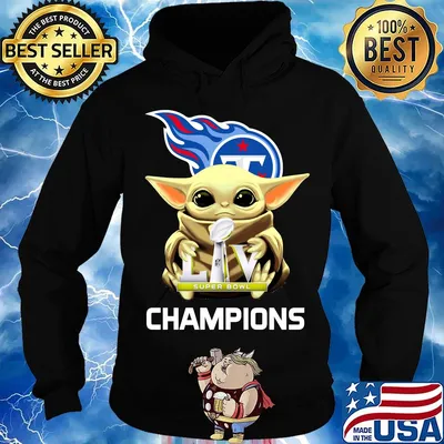 Baby yoda hug liv super bowl champions tennessee titans s Hoodie