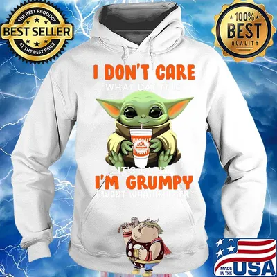 Baby yoda i don't care what day it is i'm grumpy i want whataburger s Hoodie