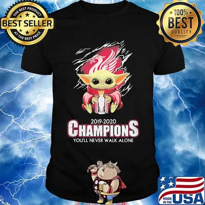 Baby yoda liverpool 2019 2020 champions you'll never walk alone shirt