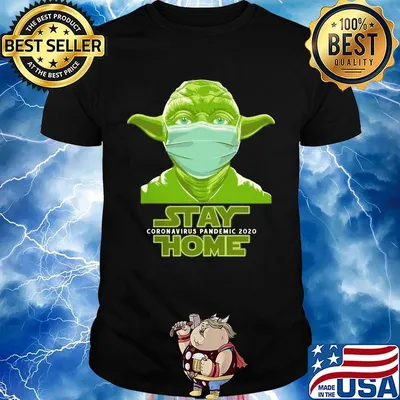 Baby Yoda mask stay home coronavirus pandemic 2020 shirt